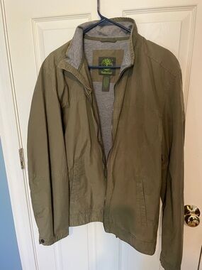 Timberland Men's Olive Lightweight Zip Jacket size large